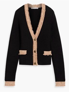 AUTUMN CASHMERE - Fringed cotton cardigan - Size Medium